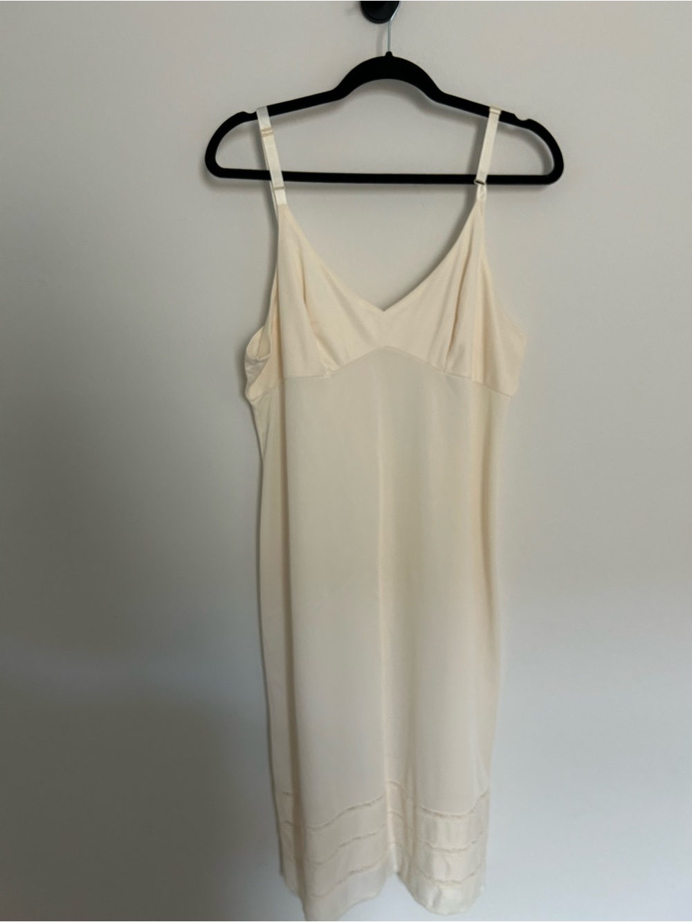 Cream Slip Dress with Adjustable Straps